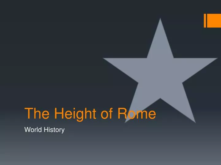the height of rome