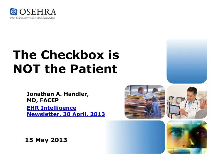 the checkbox is not the patient