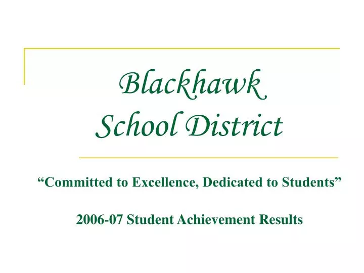 blackhawk school district
