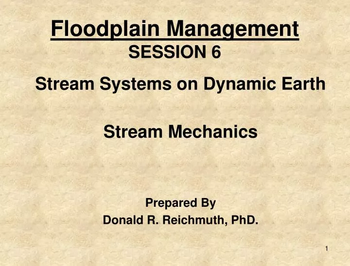 floodplain management session 6