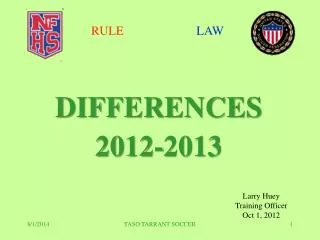DIFFERENCES 2012-2013