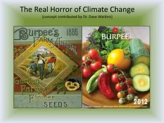 The Real Horror of Climate Change (concept contributed by Dr. Dave Watkins)