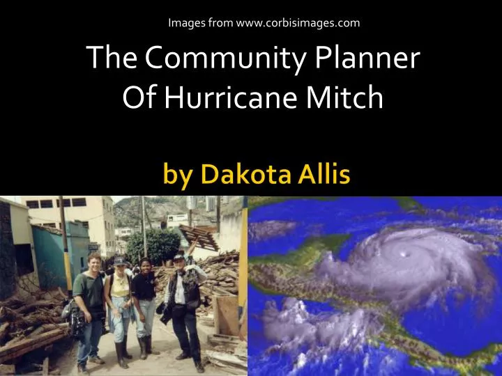 the community planner of hurricane mitch