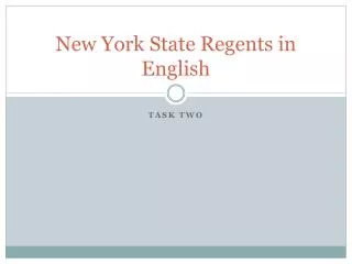 New York State Regents in English