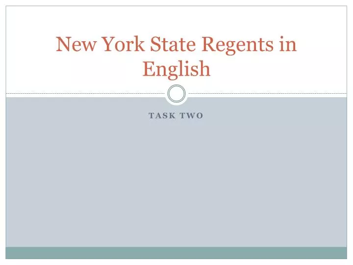 new york state regents in english