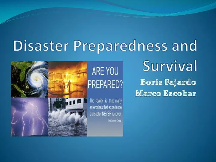 disaster preparedness and survival
