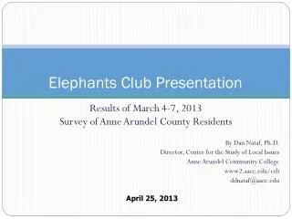 Elephants Club Presentation