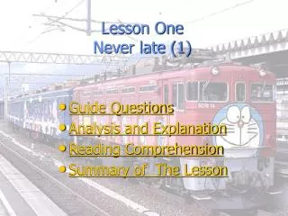 Lesson One Never late (1)
