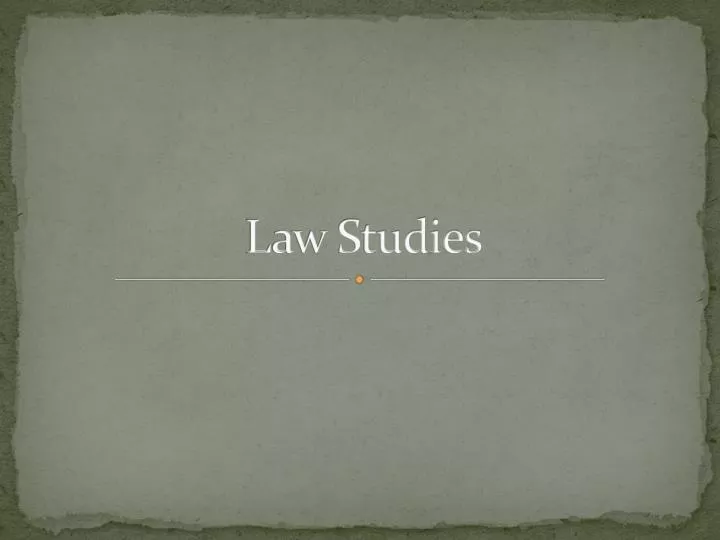 law studies