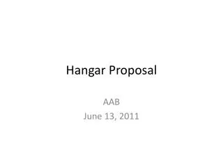 Hangar Proposal
