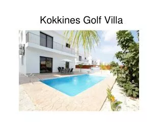 Kokkines Golf Villa