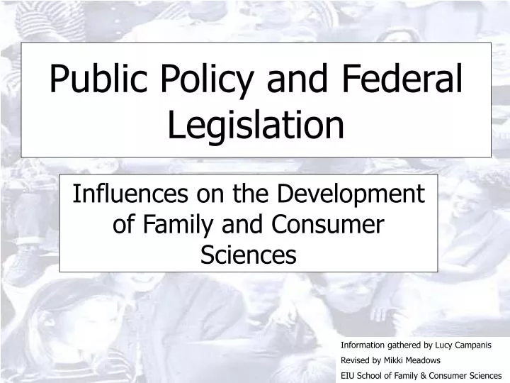 public policy and federal legislation