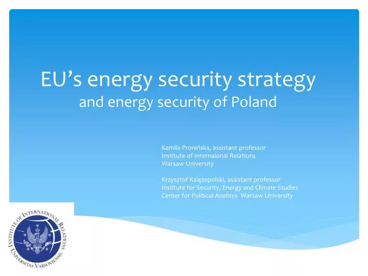 eu s energy security strategy and energy security of poland