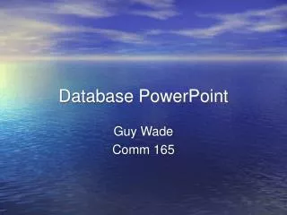 Database PowerPoint