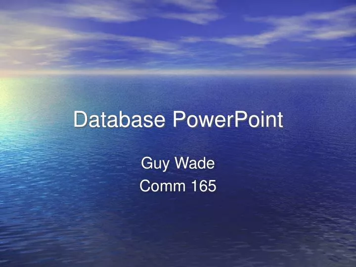 database powerpoint