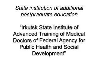 Education of physicians, pharmacists and nurses in 2009 General number of students: