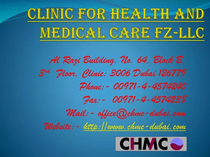 clinic for health and medical care fz llc