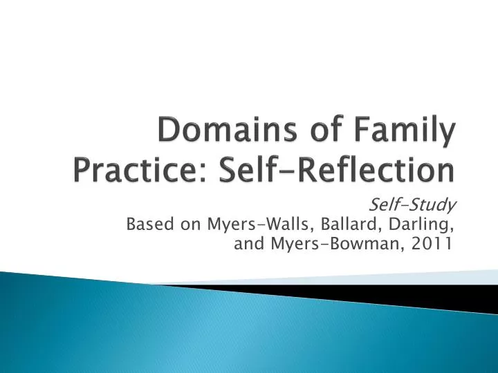 domains of family practice self reflection