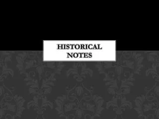 Historical Notes