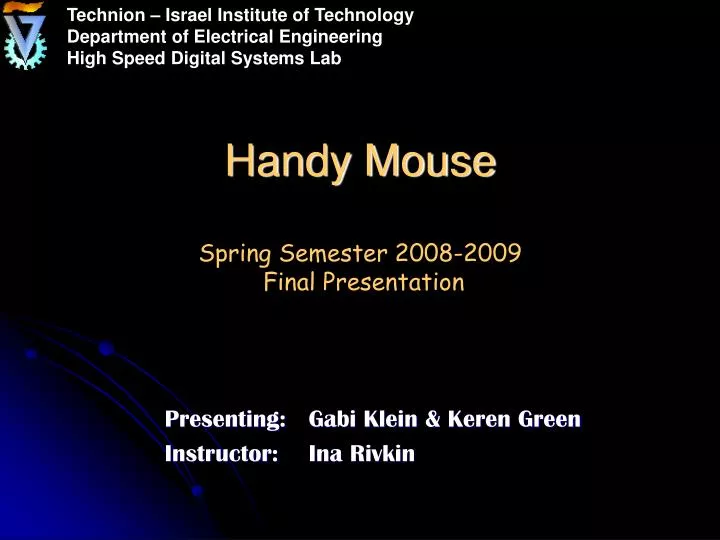 handy mouse spring semester 2008 2009 final presentation