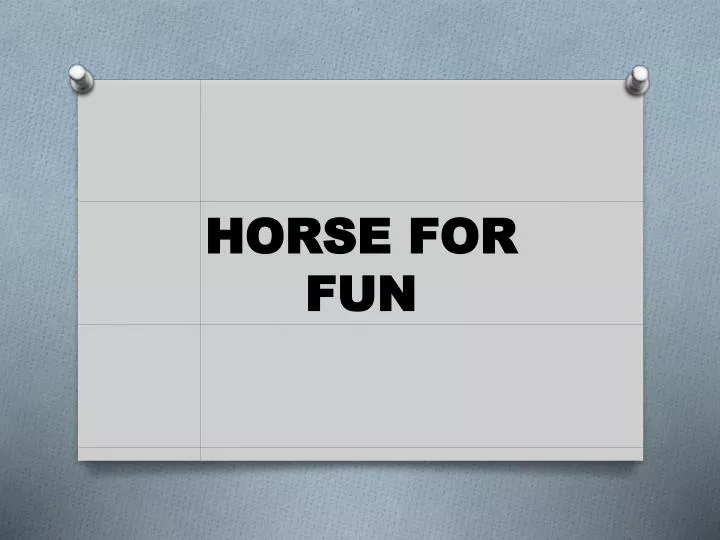 horse for fun