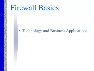 Firewall Basics