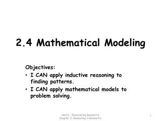 2.4 Mathematical Modeling