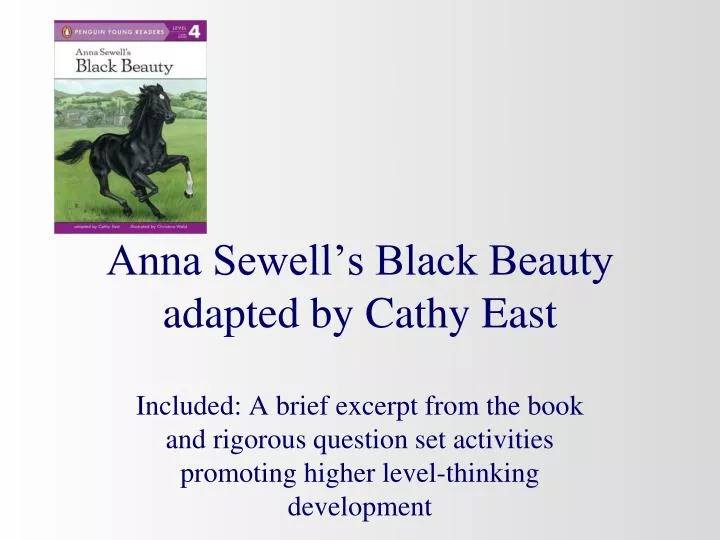 anna sewell s black beauty adapted by cathy east