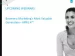 UPCOMING WEBINARS - slide 1