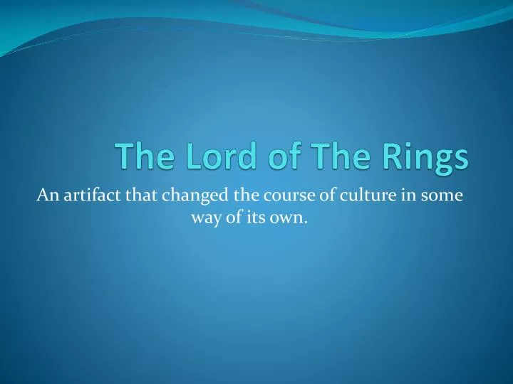 The Fellowship of the Ring - ppt download