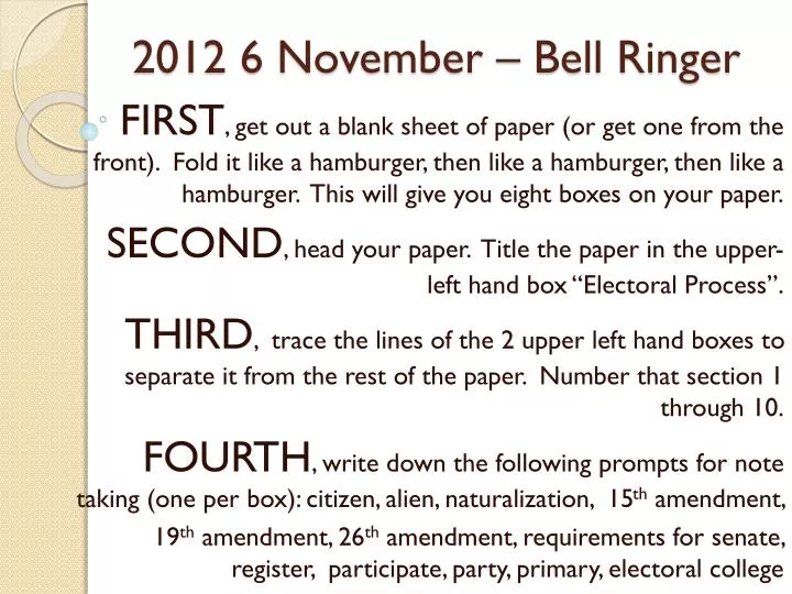 2012 6 november bell ringer