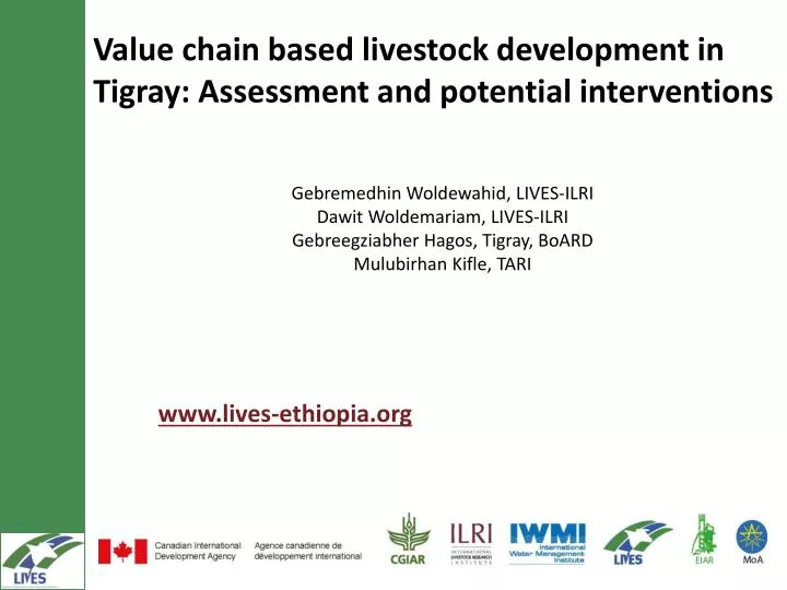 value chain based livestock development in tigray assessment and potential interventions