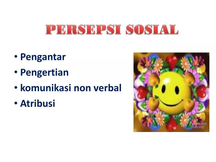 persepsi sosial