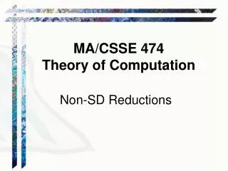 MA/CSSE 474 Theory of Computation