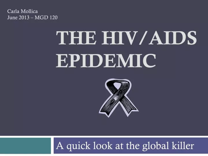 the hiv aids epidemic