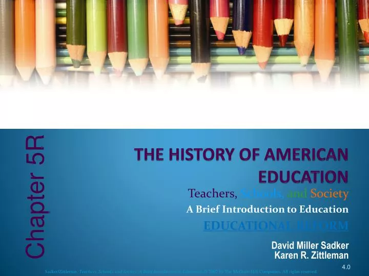 the history of american education