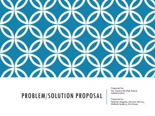 Problem/Solution Proposal