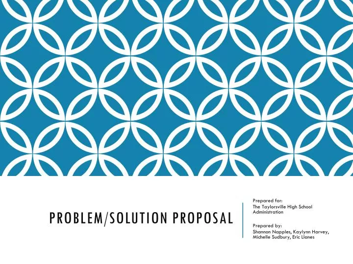 problem solution proposal
