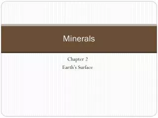 minerals