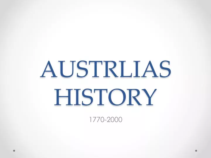 austrlias history
