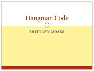Hangman Code