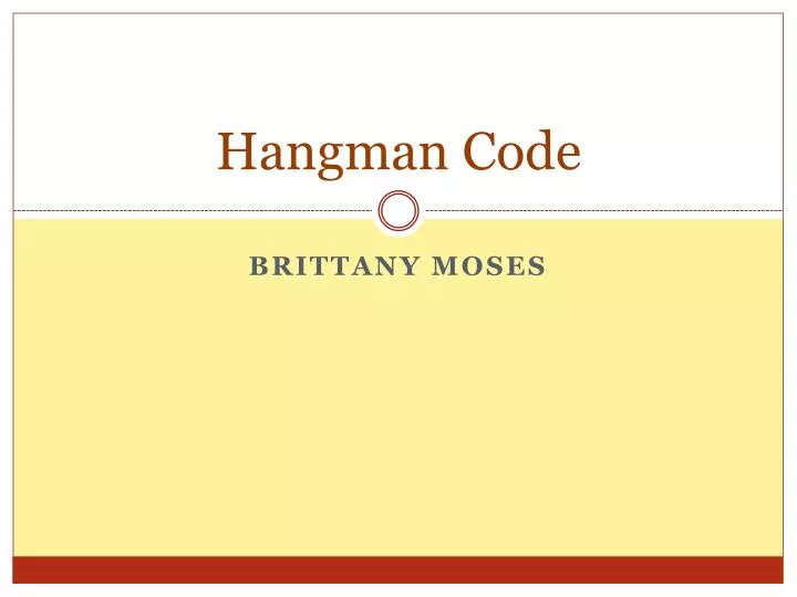 hangman code