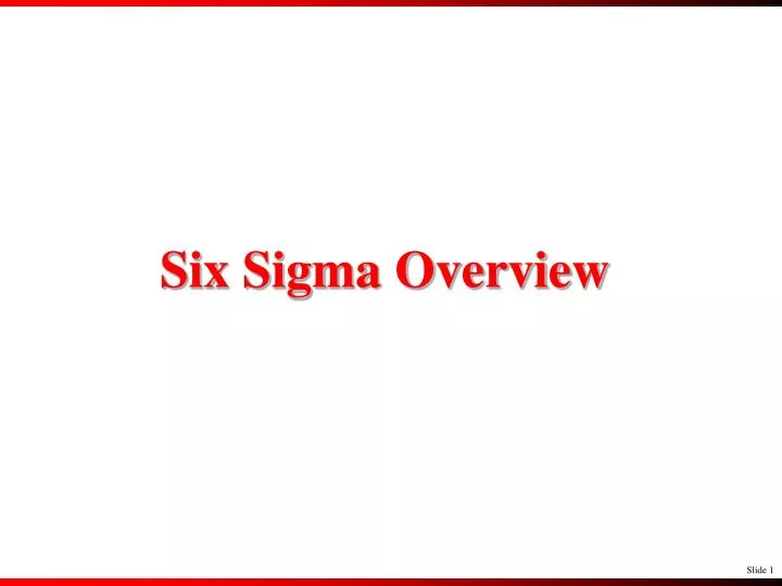 six sigma overview