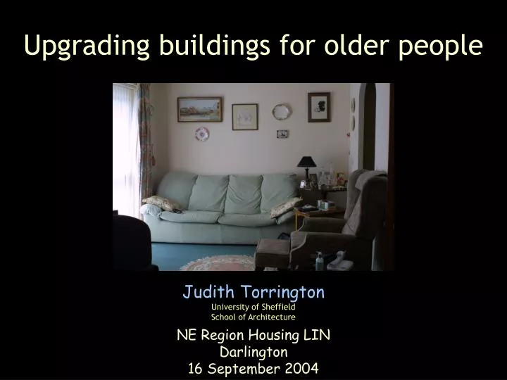 upgrading buildings for older people
