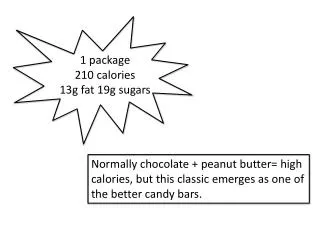 1 package 210 calories 13g fat 19g sugars