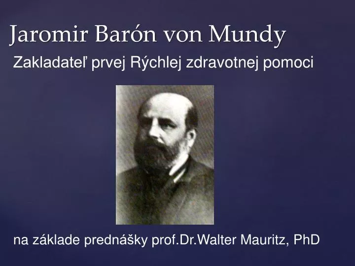 jaromir bar n von mundy