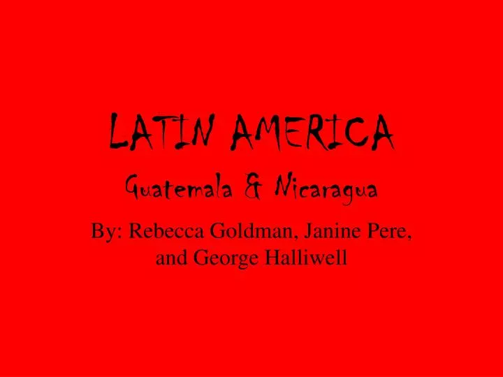 latin america guatemala nicaragua