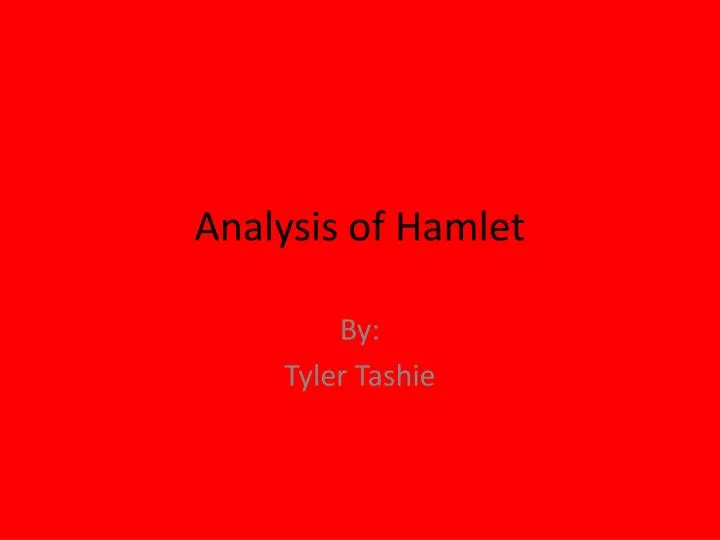 analysis of hamlet