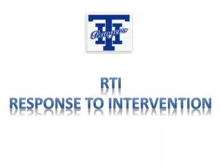 RTI Response to intervention