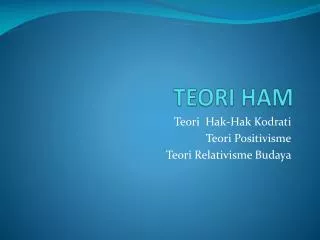 teori ham